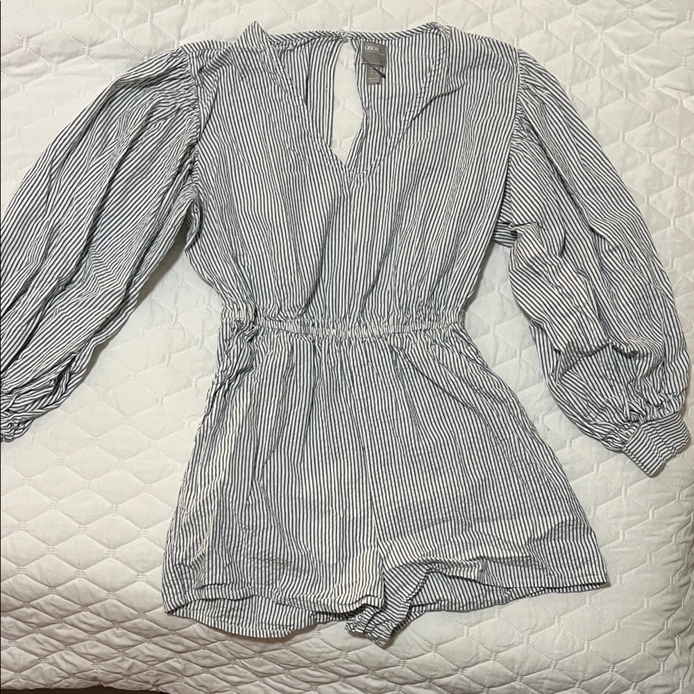 ASOS Black and White Striped Romper